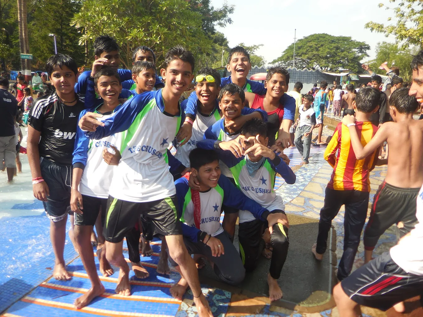 School picnic at the water park